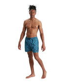 Printed Leisure 16" Swim Watershorts - Blue