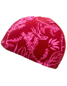 Fashy Junior Lycra Swim Cap - Multicoloured - Red/Plant
