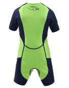 MP Michael Phelps Stingray HP Kids Wetsuit - Back - Green/Navy