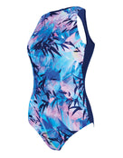 Sasaya High Front Swimsuit - Navy/Blue