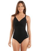 Speedo - Womens Sculpture Watergem Adjustable One Piece - Black - Front