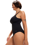 Speedo - Shaping AquaNite Swimsuit - Model Side / Swimsuit Side - Black