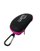 Simply Swim - Soft Touch Goggle Case - Pink Option - Closed with Carabiner 