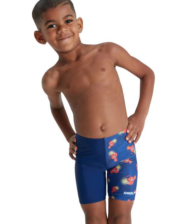 Speedo - Tots Boys Digi Allover Jammer - Navy - Model Front