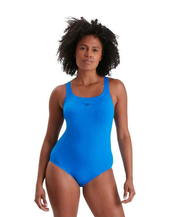 Speedo - Womens Endurance Plus Medalist Swimsuit - Bondi Blue - Front