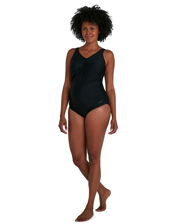 Speedo - Essential U-Back Maternity Swimsuit - Model Front