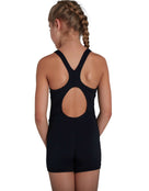 Speedo - Girls Essential Endurance Legsuit - Black - Back