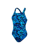 Speedo - Womens Hyperboom Allover Medalist Swimsuit - Blue - Product Only