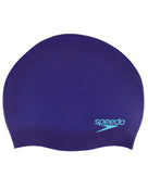 Speedo - Kids Plain Moulded Silicone Swim Cap - Violet