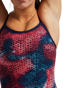 StarHex Durafast Elite Diamondfit Swimsuit - Red/Multi - Close Up Pattern