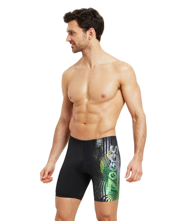 Zoggs Mens Streamer Mid Swimming Jammer - Front/Side