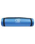 Fitness-Mad Stretch Mat - 10mm/Blue - Product with Strap