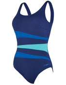 Zoggs Sumatra Adjustable Scoopback Swimsuit - Navy/Blue -  Product Front