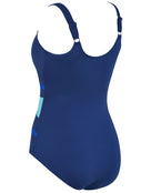 Zoggs Sumatra Adjustable Scoopback Swimsuit - Navy/Blue - Product Back