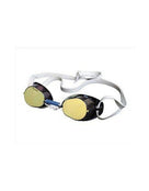 Malmsten - Swedish Competition Swimming Goggles - Gold/Black/Mirrored - Product Front