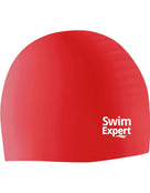 SwimExpert Adult Unisex Silicone Swimming Cap - Red