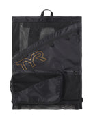 TYR - Elite Team 40L Mesh Backpack - Limited Edition - Black/Gold - Product Front