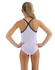 TYR Girls Solid Durafast Elite Addy DiamondFit Swimsuit - Lavender - Front 