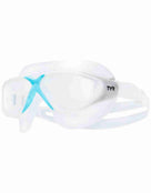 TYR Ladies Rogue Swimming Mask - White/Blue