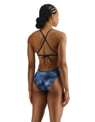 TYR StarHex Durafast Elite Crosscut Tieback Swimsuit - Blue Ice - Back 2