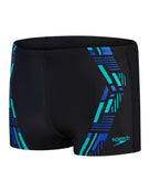 Speedo - Tech Print Aquashort - Item Close Up - Black / Blue