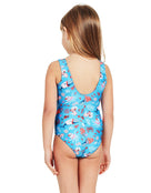 Zoggs - Toddler Girls Sea Disco Scoopback Swimsuit - Back