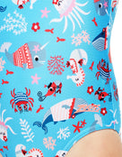 Zoggs - Toddler Girls Sea Disco Scoopback Swimsuit - Close Up