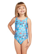 Zoggs - Toddler Girls Sea Disco Scoopback Swimsuit - Front