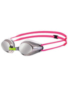 Arena - Tracks Kids Mirror Swimming Goggle - Silver/White/Fuchsia - Product Side/Front