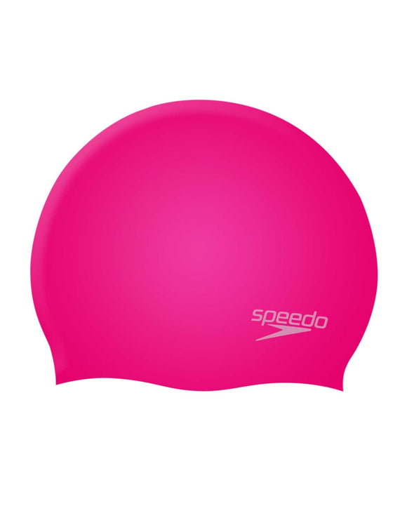 Speedo - Kids Plain Moulded Silicone Swim Cap - Pink