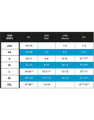 Aqua Sphere - Shoe Size Guide - Alpha Swimming Fin