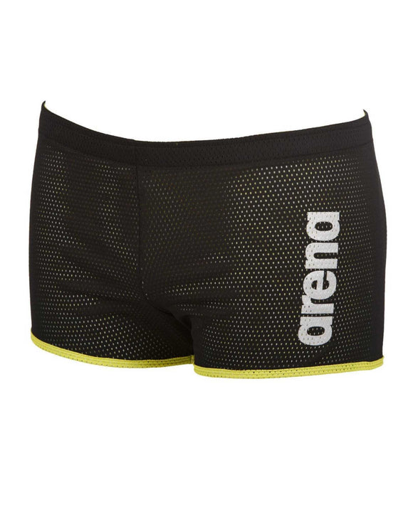 Arena Square Cut Drag Swim Short - Black - Product Front/Side