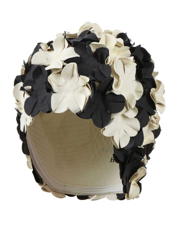 BECO - Petal Swim Cap - Black and White