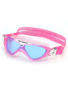 Aqua Sphere Vista Kids Swim Mask - Pink/Blue/Clear Lens - Front/Left Side