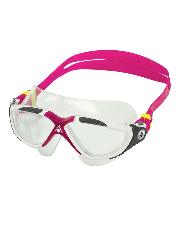 Aqua Sphere - Vista Lady Swimming Goggles - White/Raspberry/Clear Lens - Front