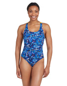 Zoggs - Catalyst Actionback Swimsuit - Navy/Blue - Model Front