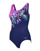 Zoggs - Womens Fanfare Scoopback Swimsuit - Product Only Front - Purple