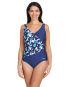 Zoggs - Luxor Front Crossover V Back Swimsuit - Front