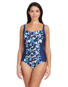 Zoggs - Luxor Ruched Front Swimsuit - Front