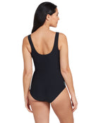 Zoggs - Macmaster Scoopback Swimsuit - Black/Multicolour - Model Back 