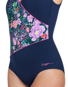 Zoggs - Martinique Wrap Front Swimsuit - Front Close Up