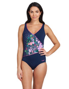 Zoggs - Martinique Wrap Front Swimsuit - Front Pose