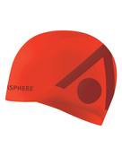 Aqua Sphere - Silicone Tri Swimming Cap - Red - Side Logo