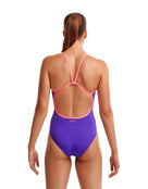 Funkita - Womens Purple Punch Single Strap Swimsuit - Back