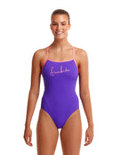 Funkita - Womens Purple Punch Single Strap Swimsuit - Front