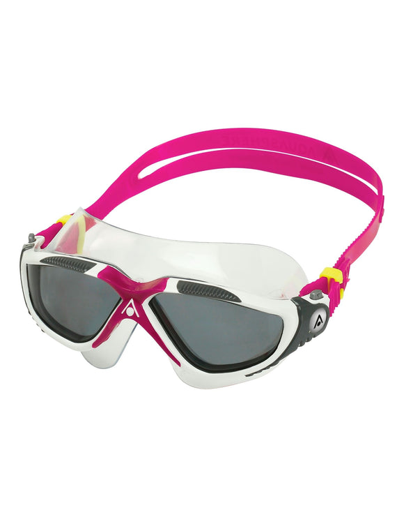 Aqua Sphere - Vista Swim Mask - White/Raspberry/Tinted Lens - Product Front