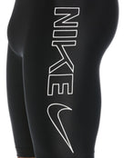 Nike - Mens Multi Logo Swim Jammer - Jet Black - Product Side/ Nike Logo/Writing - Jammer Design 