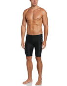 Nike - Mens Multi Logo Swim Jammer - Jet Black - Front Full Body Model