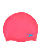 Speedo - Kids Plain Moulded Silicone Swim Cap - Pink/Blue
