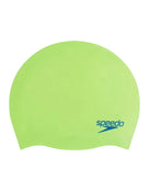 Speedo - Kids Plain Moulded Silicone Swim Cap - Light Green/Blue